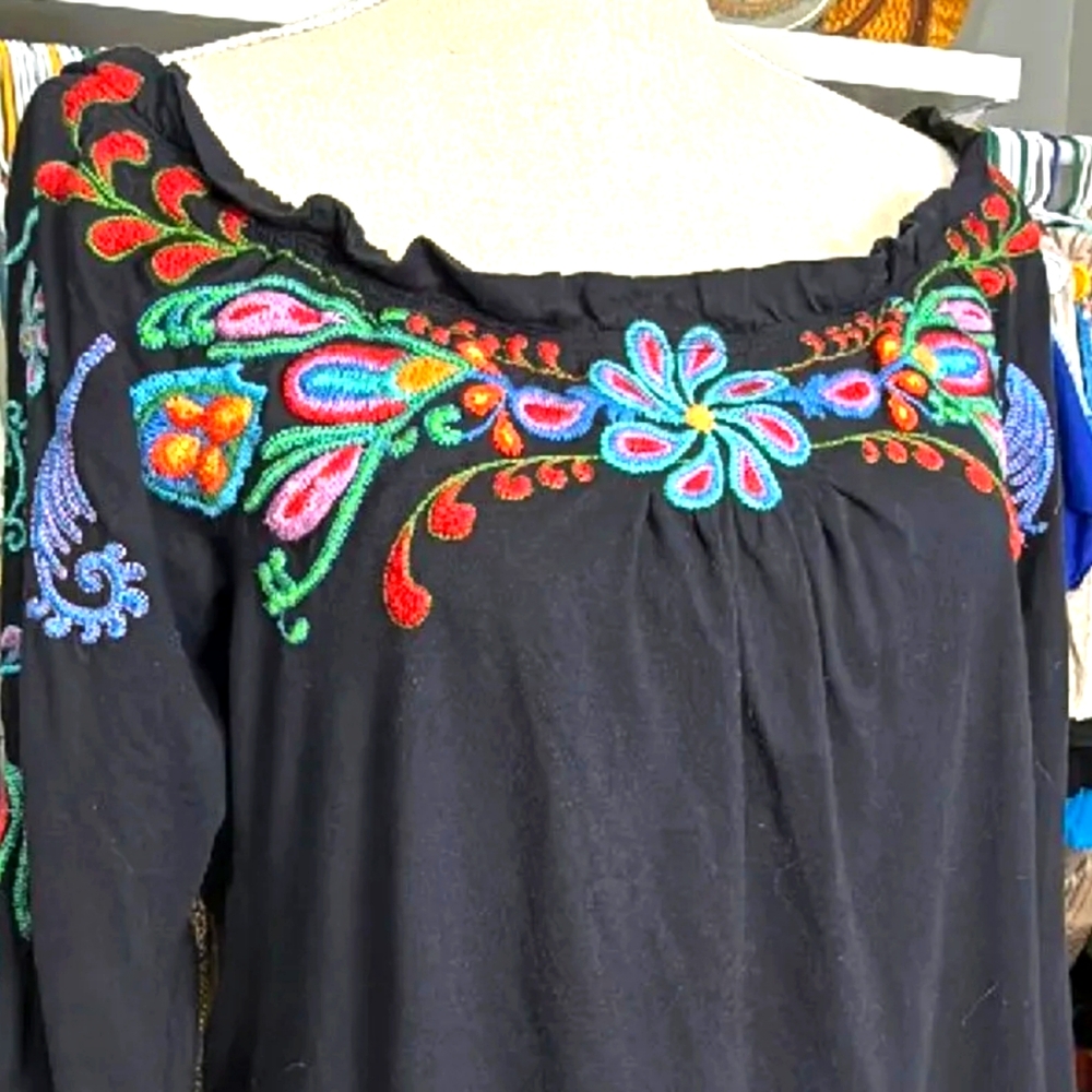 Johnny Was Long Sleeve Dress
